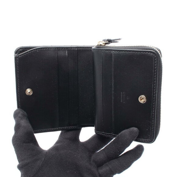 Gucci GG Marmont Bifold Wallet Leather Black - Picture 3 of 5